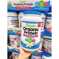 Mẫu mới của Mỹ bột đạm thực vật hữu cơ hương VANI 1200g, 1.2kg Orgain Organic Protein Plant Based Protein Powder
