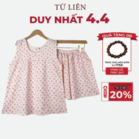 (Màu mới) Đồ bộ đùi Tole xuất khẩu, đồ bộ trung niên cho mẹ TỪ LIÊN vải tole lanh cao cấp - DB001