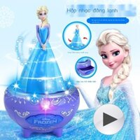 [Mẫu mới] Frozen Elsa Công Chúa Hộp Nhạc Búp Bê Đồ Chơi Caro Hộp Nhạc Cô Gái Món Quà Sinh Nhật