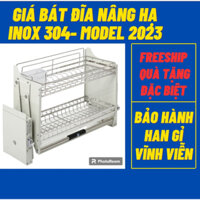 [MẪU MỚI] Gía Trạn, kệ chén nâng hạ thông minh. (Có khay đựng đũa muỗng)