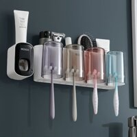 [Mẫu Mới] Giá Treo Bàn Chải Kem Đánh Răng Kèm 2 Cốc Ecoco 1924 Thông Minh Tiện Lợi