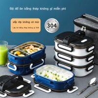 [Mẫu mới] Hộp cơm hâm nóng 304, hộp cơm cách nhiệt, bộ đồ ăn trẻ em, hộp đơn vệ sinh inox, nữ sinh,