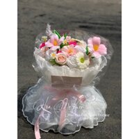 [Mẫu mới 💥 Hot trend] Bó 30 hoa sáp kết hợp nhiều loại hoa cao cấp. Gói giấy kiếng trong suốt xinh xắn. Hương thơm nhẹ
