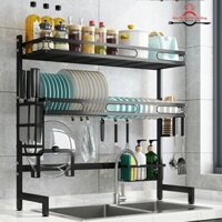 [MẪU MỚI] Kệ Để Chén Đĩa Thông Minh Trên Bồn Rửa Bát, Kệ Úp Bát Đĩa Sơn Đen Cao Cấp