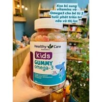 (Mẫu mới) - KẸO DẺO GUMMY BỔ SUNG OMEGA 3 Healthy Care 250 viên - Úc