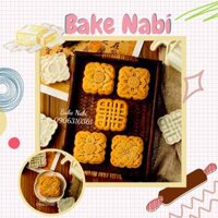 (MẪU MỚI) KHUÔN TRUNG THU LÒ XO VUÔNG 5 MẶT LÊN BÁNH CỰC NÉT