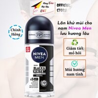 [Mẫu Mới] Lăn khử mùi nam Nivea Men khô nhanh, lăn nách nam hương thơm nam tính Hàng Đức 50ml