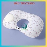 MẪU MỚI-LỤA CAO CẤP- Gối hơi kê cổ bơm bằng tay hình chữ U, chất liệu lụa, in họa tiết trái cây-CHỌN MẪU- Gối kê tựa cổ văn phòng, gối du lịch - 7