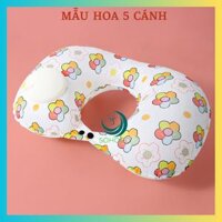 MẪU MỚI-LỤA CAO CẤP- Gối hơi kê cổ bơm bằng tay hình chữ U, chất liệu lụa, in họa tiết trái cây-CHỌN MẪU- Gối kê tựa cổ văn phòng, gối du lịch - 4