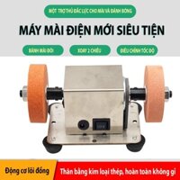 [MẪU MỚI] Máy mài 2 đá mini có che động cơ DIY đa năng - máy mài dao kéo