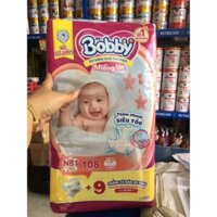 Mẫu mới - Miếng lót sơ sinh Bobby newborn 1 (108 miếng).