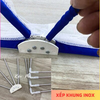 Mẫu Mới - Mùng chụp tự bung người lớn khung IN0X - màn xếp thông minh gia đình dễ gấp gọn Kiều Phi