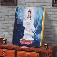 Mẫu mới năm 2025 Nanwu Guanyin Bồ Tát Chân Dung Tượng Phật Tranh Bàn Xoay Đất Nguyên Chất Quần Áo Trắng Guanyin Master Phật Hall Bond20250109