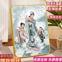 Mẫu mới năm 2025 Tượng Phật Bondage Quan Âm Bồ Tát Chân Dung Tượng Phật Thờ Thần Trang Trí Bàn Làm Việc Trinh Nữ Hiroji20250109