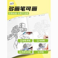 Mẫu mới năm 2025 Yuan Universe Copy Coloring Book Anime Sách tô màu hoạt hình Trẻ em Giới thiệu đột quỵ đơn giản Sách ảnh đào tạo20250115