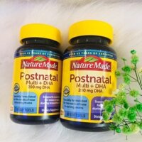 [MẪU MỚI] Nature Made Postnatal Multi DHA 60 viên