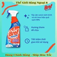 [Mẫu mới nhất] Chai xịt vệ sinh tẩy cặn canxi inox, vòi sen, vách kính Bref Power 750ml - Hàng Nội Địa Đức