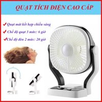 (MẪU MỚI NHẤT)Quạt Tích Điện cao cấp. Tích hợp 3 chức năng: quạt, đèn led, sử dụng như sạc dự phòng, MUA NGAY