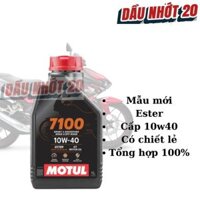 (Mẫu mới) Nhớt xe số, xe côn tay cao cấp Motul 7100 10w40 100% tổng hợp gốc ESTER