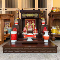[Mẫu Mới Siêu Rẻ] ComBo 3 Món Bàn Thờ Ngang 48cm Tam Cấp 16cm Bàn Kê 80cm Gỗ Tự Nhiên