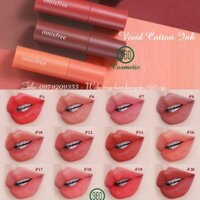 [màu mới] Son Kem Lì Innisfree Vivid Cotton Ink 4g 💋