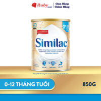 [Mẫu Mới] Sữa bột Similac 0+ 850g / 2 900g đột phá dinh dưỡng 5G cho trẻ từ 0-12 tháng tuổi