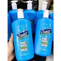 Mẫu mới - Sữa tắm gội Coast Hair & Body Wash có vòi dành cho nam 946ml của Mỹ