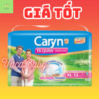 (Mẫu mới) Tã bỉm QUẦN Caryn người lớn size lớn nhất XL12 miếng