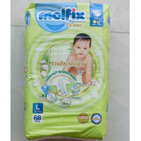 [Mẫu Mới] Tã/bỉm DÁN Molfix size L68 cho bé (9-14kg)