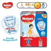 Mẫu mới - Tặng thêm 8 miếng Tã quần HUGGIES DRY PANTS SUPER JUMBO M74+8 , L68+8 , XL62+8 , XXL56+8[sale99]