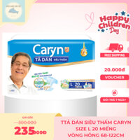 [MẪU MỚI THẤM HUT 10H] Tã dán Caryn đủ size M/L/XL 20 miếng mẫu mới nhất