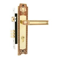 [Mẫu Mới Thân Inox] Khóa Cửa Chính Tay Gạt Đồng Thau HC 8528 Huy Hoàng Chính Hãng
