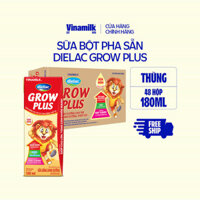 MẪU MỚI Thùng 48 hộp Sữa Non Vinamilk Dielac Grow Plus (Sữa Uống Dinh Dưỡng) 180ml - Sữa nước hỗ trợ