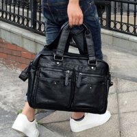 [Mẫu mới] Túi đeo chéo nam da thật đơn giản, túi du lịch thời trang, cặp da bò, túi đeo vai nam