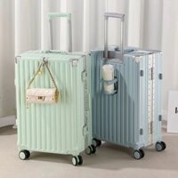 Mẫu mới vali khung nhôm mạnh mẽ kéo hộp chống nổ nam nữ vali du lịch đa chức năng