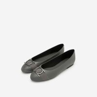 [Mẫu mới] Vascara Giày Búp Bê Trang Trí Vòng Metallic Tròn - Màu Xám
