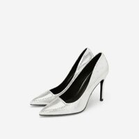 [Mẫu mới] Vascara Giày Cao Gót Kim Tuyến Metallic - Màu Bạc