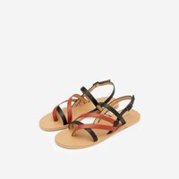 [Mẫu mới] Vascara Giày Sandal Quai Chéo Phối Màu - Màu Cam Đậm