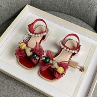 [MẪU MỚI VỀ] Giày sandal quai hậu cho bé gái phối nơ đẹp 3 màu kem đen đỏ size 26-36 hàng Quảng Châu cao cấp