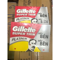 [Mẫu mới] Vỉ 100 lưỡi lam Gillette Super Thin Platinum màu đỏ siêu bén