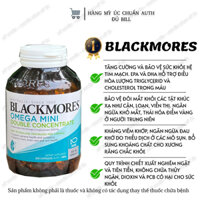 Mẫu mới Viên uống Blackmores fish oil omega mini caps Double concentrate 200 viên