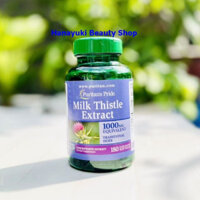 (Mẫu mới) Viên uống bổ gan Puritan's Pride Milk Thistle Extract 1000 mg, 180 viên/hộp, nội địa Mỹ