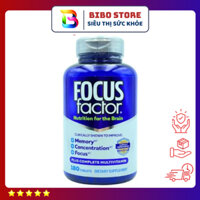 Mẫu mới Viên uống bổ não Focus Factor Nutrition for The Brain 180 viên_ Hàng Mỹ chính Hãng