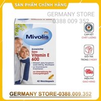 (Mẫu mới) Viên uống Mivolis Vitamin E 600, 42 viên, hàng Đức