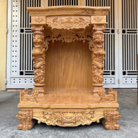 [MẪU MỚI VIP SIÊU DÀY ĐẸP] Ngang 80cm Bàn Thờ Thần Tài Gỗ Gõ Đỏ Hàng Chuẩn Nét Bóng Giá Cực Rẻ