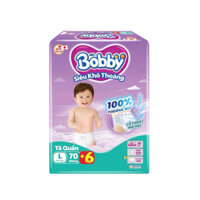 {Mẫu mới}Bỉm Bobby quần M76,L68,XL62,XXL56 miếng(+ 0 miếng)