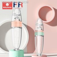 [Mẫu mới]Bình sữa gạo em bé bóp silicone loại bộ đồ ăn trẻ thực phẩm bổ sung công cụ nạp thức cho phở thìa