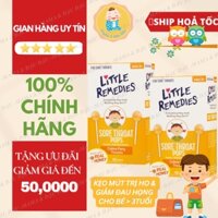 [mẫu mới][CHÍNH HÃNG][MỸ] Kẹo ngậm ho LITTLE REMEDIES làm dịu cổ họng, giảm ho cho bé từ 3 tuổi