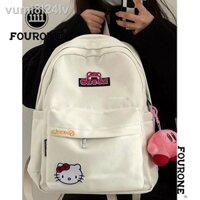 [Mẫu mới]ﺴ✜FOUR ONE cặp học sinh nữ giá trị cao in dễ thương y2k Hello Kitty ba lô sức chứa lớn đa năng