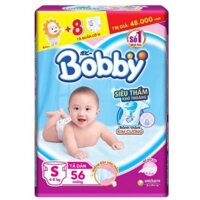 [Mẫu mới]Tã Dán Bobby Sơ Sinh đệm thun thấm mồ hôi S80 (80 Miếng) + 6 Miếng, s56+8 miếng